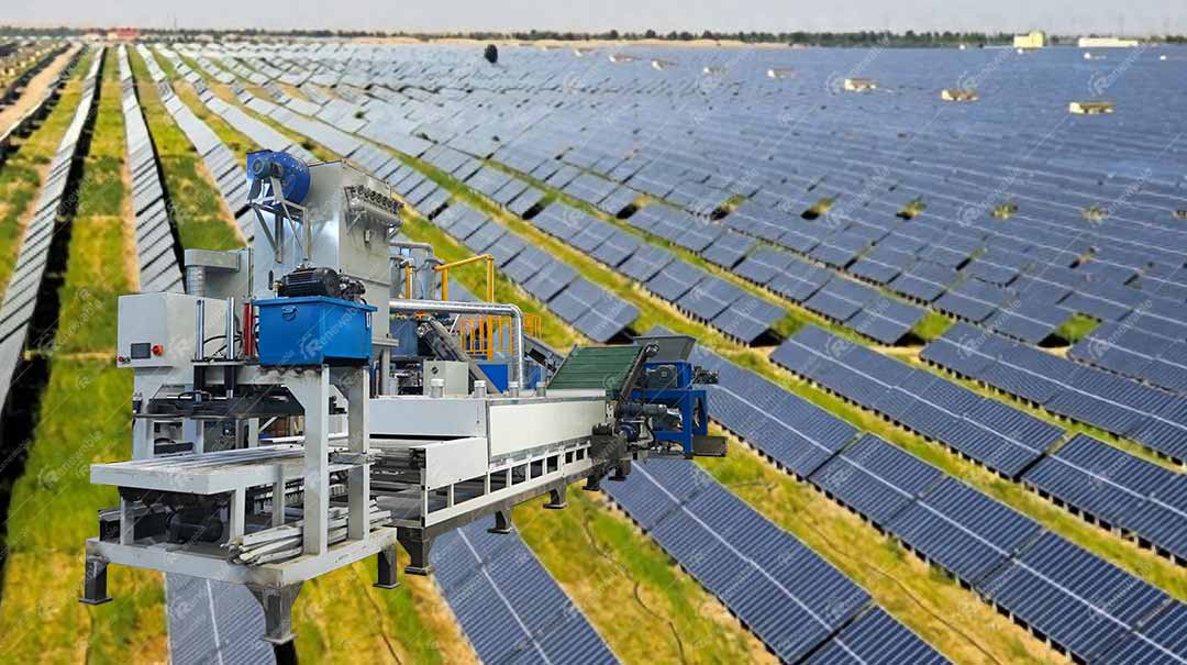 Dismantling of waste solar photovoltaic panels