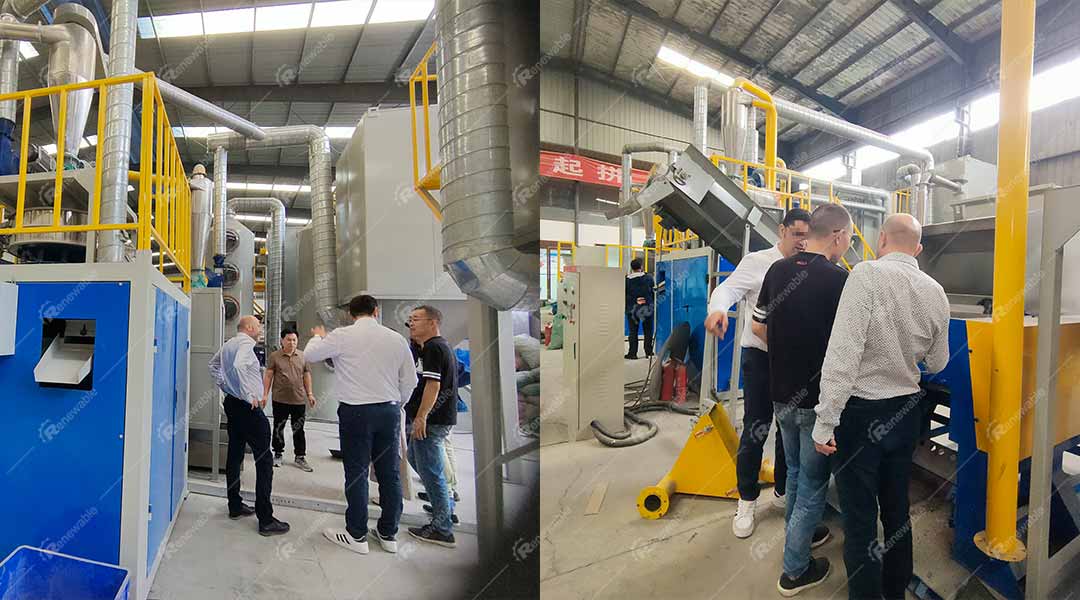 Foreign customers visited our circuit board recycling equipment